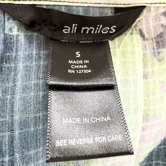 Ali Miles Shirt Women S Multi Color Abstract Print Button Front Colorful Artsy - Picture 8 of 12